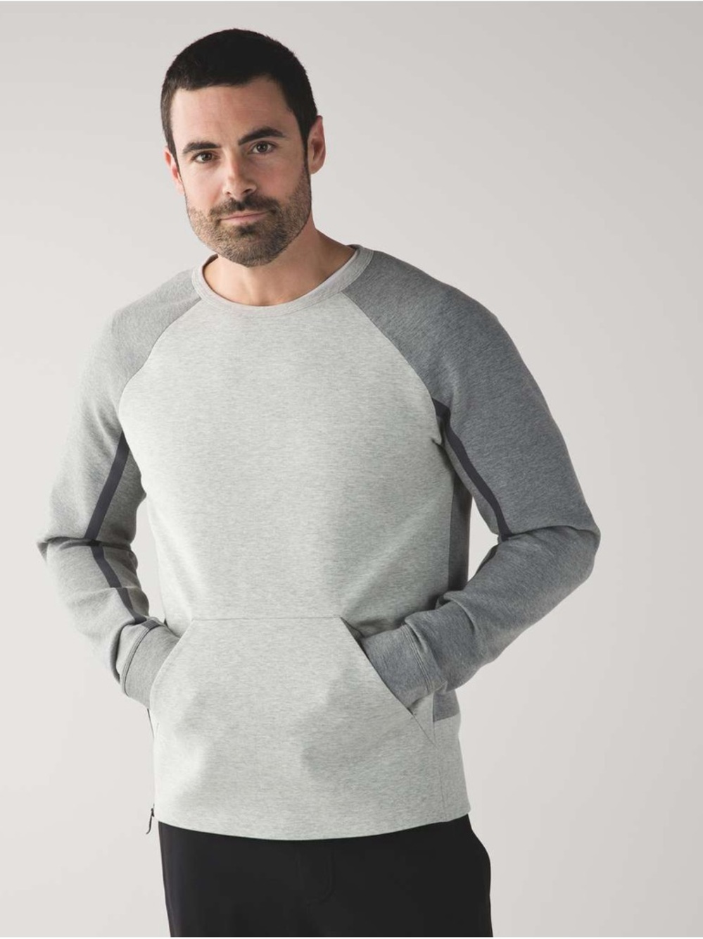 Lululemon Chamber Long Sleeve Crewneck Sweatshirt Heathered Light Grey Large